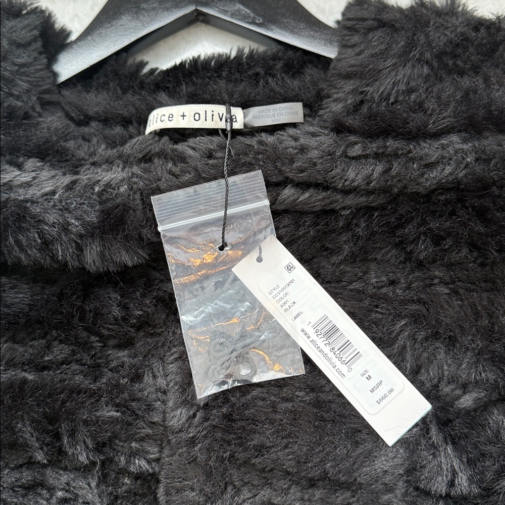 ALICE AND OLIVIA FAWN FAUX FUR JACKET - Picture 12 of 12